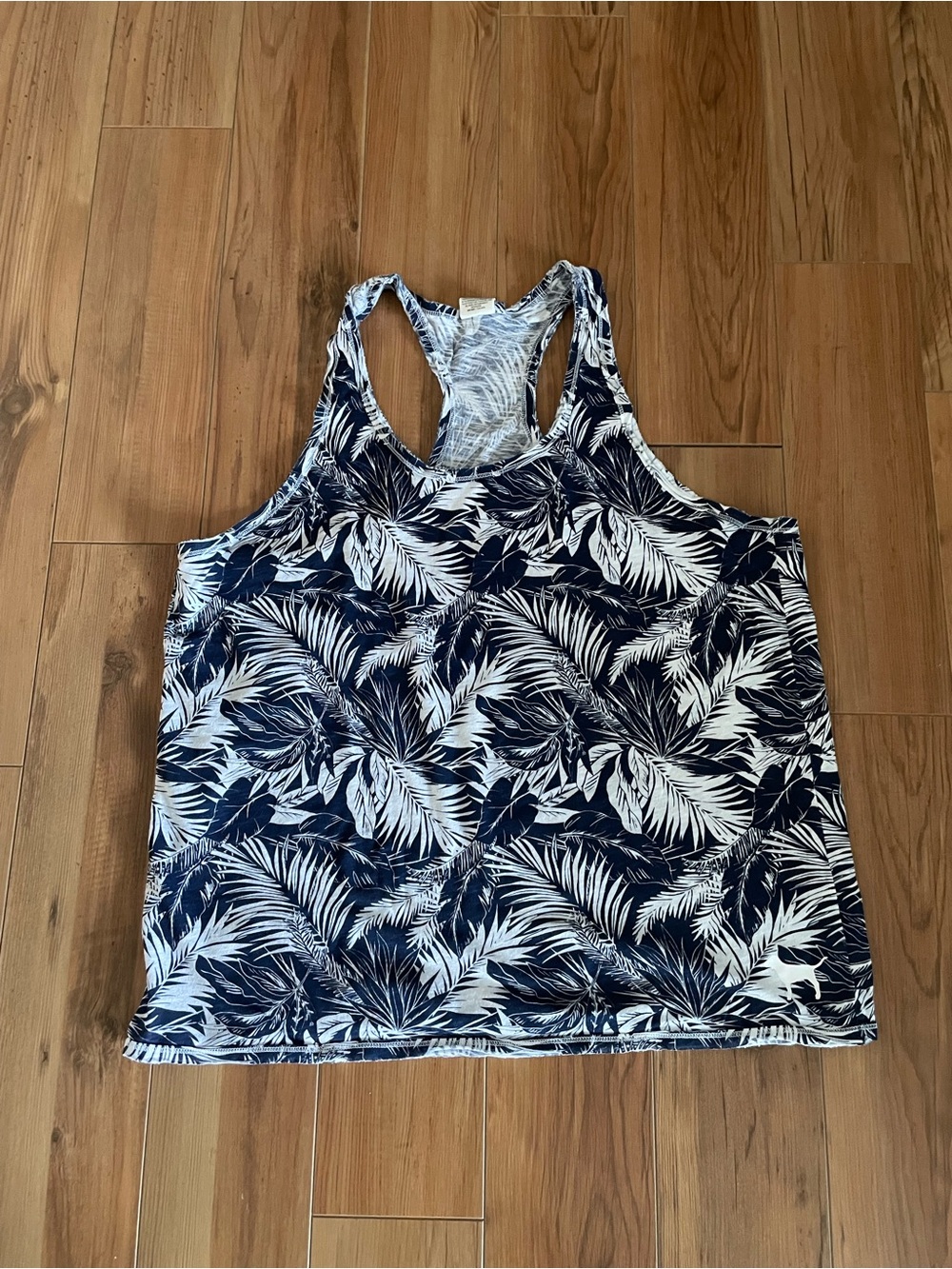 PINK Tropical Print Racerback Tank Top